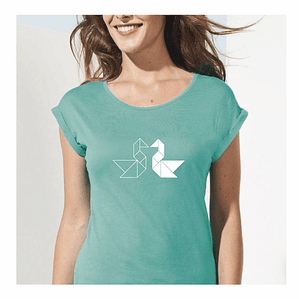 t-shirt cisne geométrico