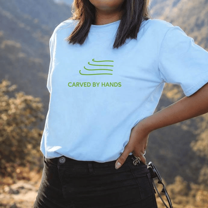 t-shirt carved by hands 1