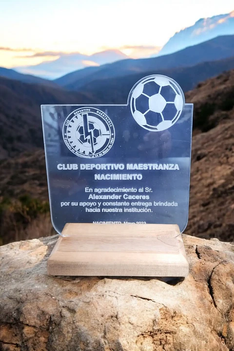 Galvano de artículos acrilico