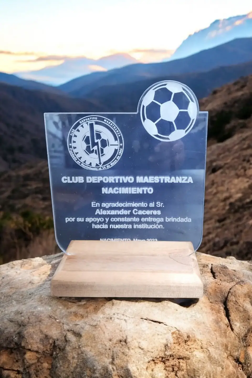 Galvano de artículos acrilico 1