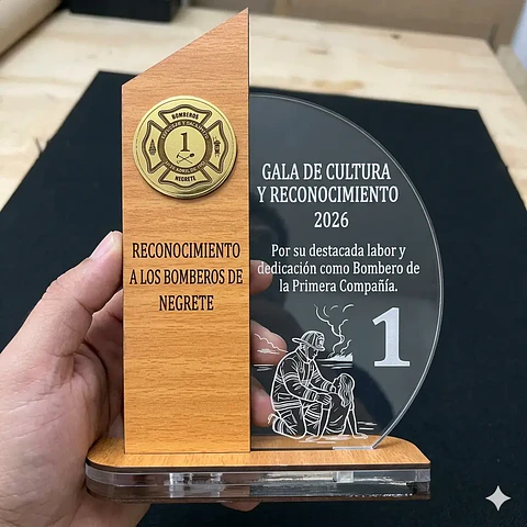 Galvano Madera Circular