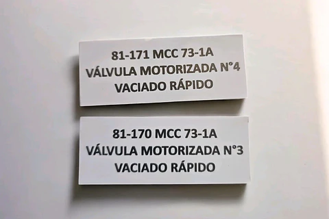 Placa aluminio Grabada 7x3cm