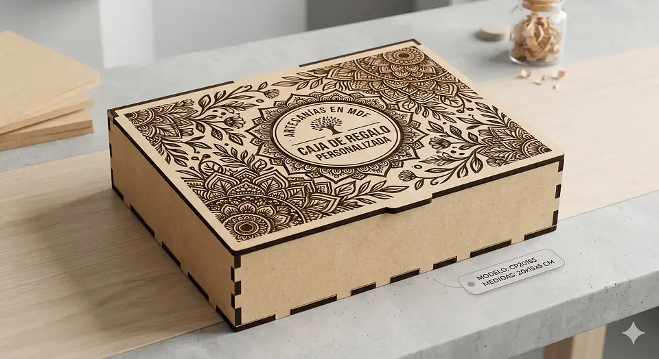 Caja mdf 25x15x5cm con grabado 1