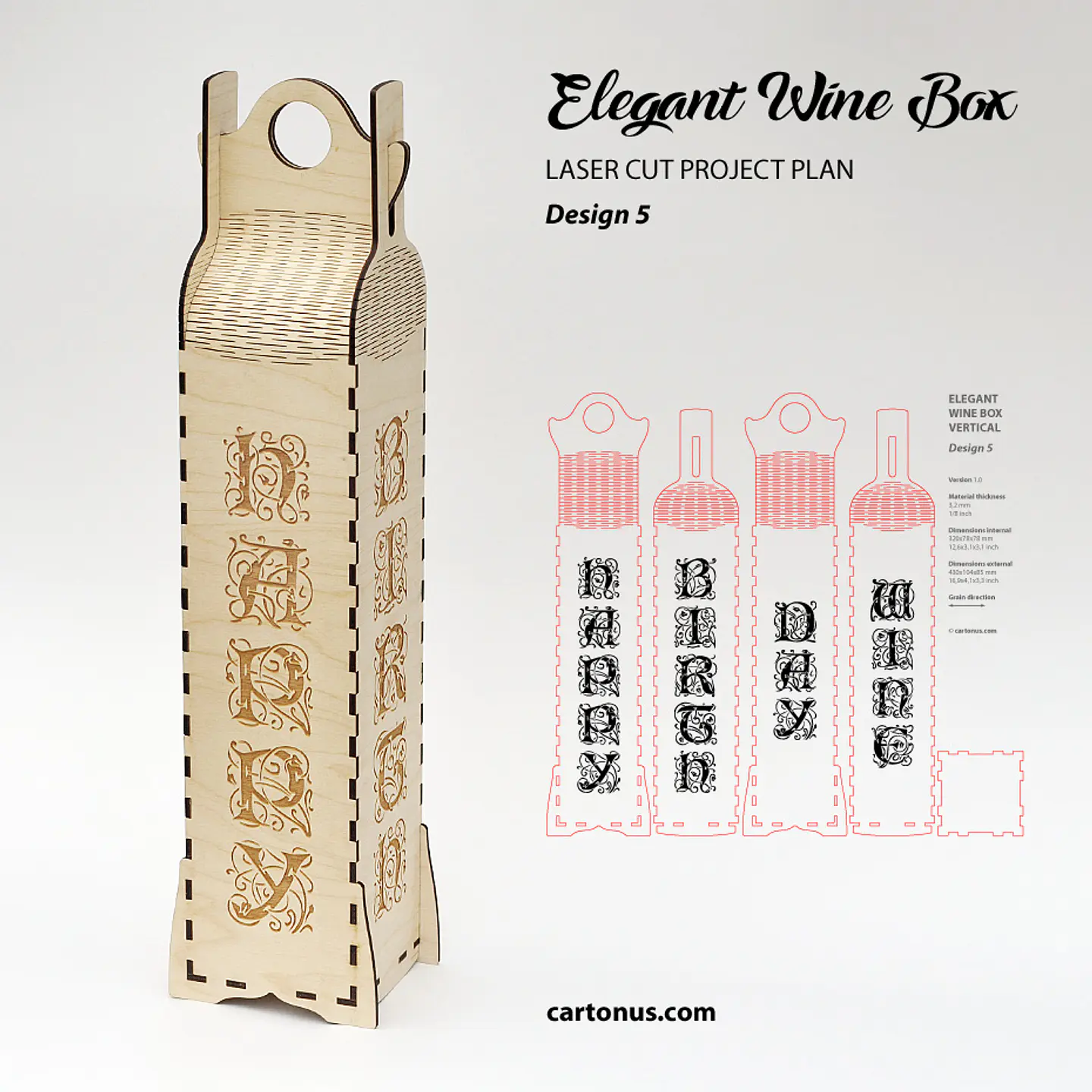 Caja de vino diseño 5 1