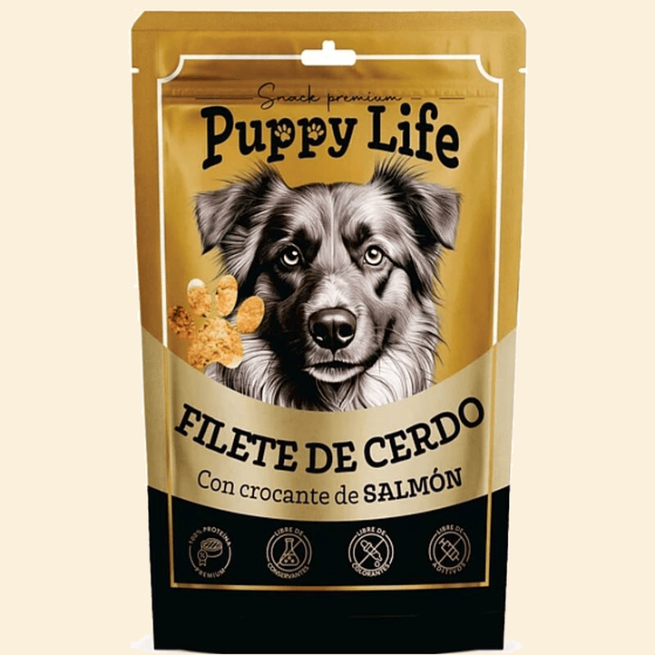 SNACK PUPPY LIFE - Filete de Cerdo con Crocante de Salmón 1