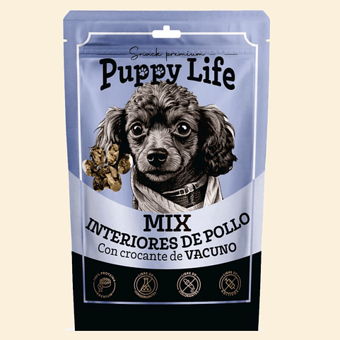 SNACK PUPPY LIFE - Mix de Interiores de Pollo 1