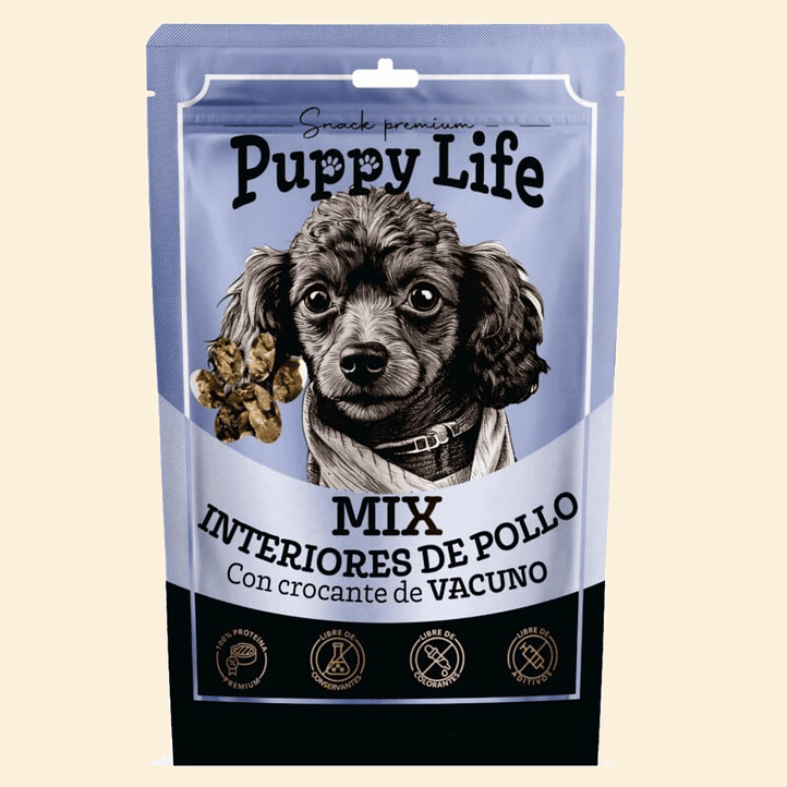 SNACK PUPPY LIFE - Mix de Interiores de Pollo 1