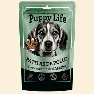 SNACK PUPPY LIFE - Patitas de pollo con crocante de Salmón