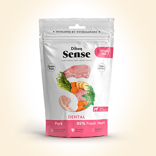 DIBAQ SENSE Snack Dental Cerdo - Premio Funcional Higiene Oral Perros