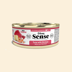 DIBAQ SENSE Húmedo Gato Adulto Atún y Gambas - Lata 70g Hipoalergénica