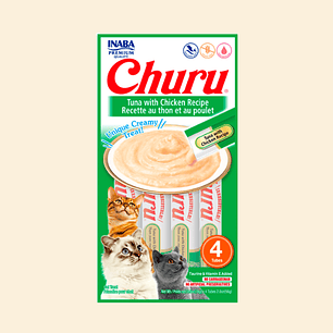 INABA Churu Atún y Pollo - El Snack Cremoso #1 del Mundo Felino 56g