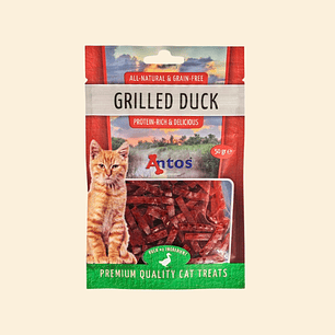ANTOS Cat Treats Grilled Duck - Premio Natural Holandés 98% Pato Asado 50g