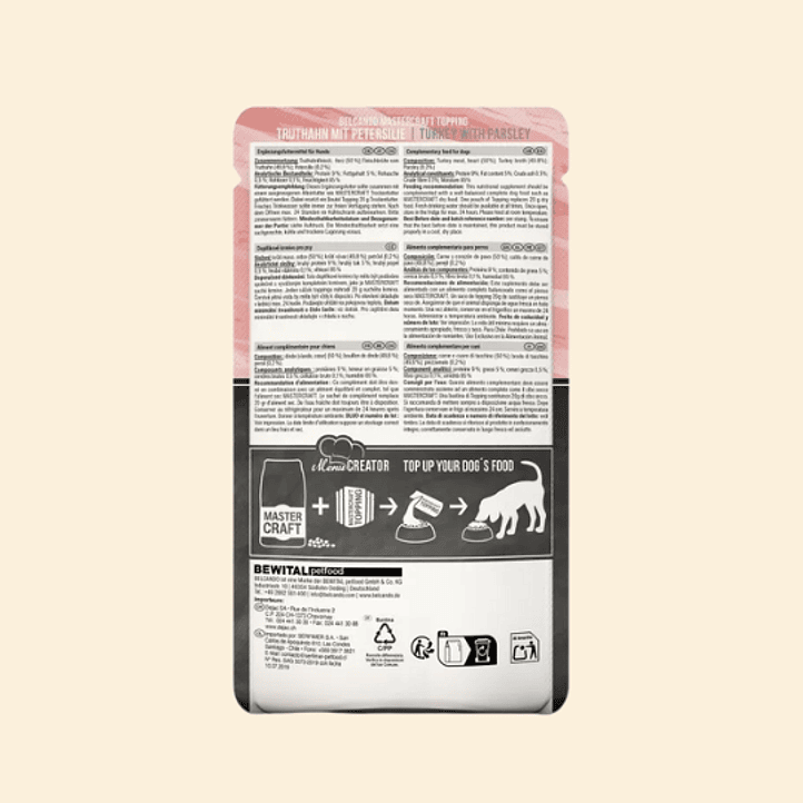 BELCANDO MASTERCRAFT TOPPING PAVO CON PEREJIL 2