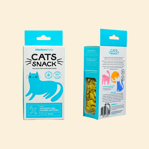 CATS SNACK - Galletas de Salmón con Hierba Gatera 1