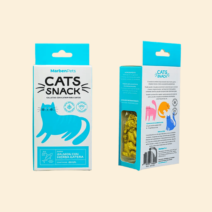 CATS SNACK - Galletas de Salmón con Hierba Gatera 1