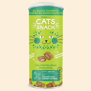 CATS SNACK - Galletas de Salmón con Hierba Gatera LATA 200 grs. 