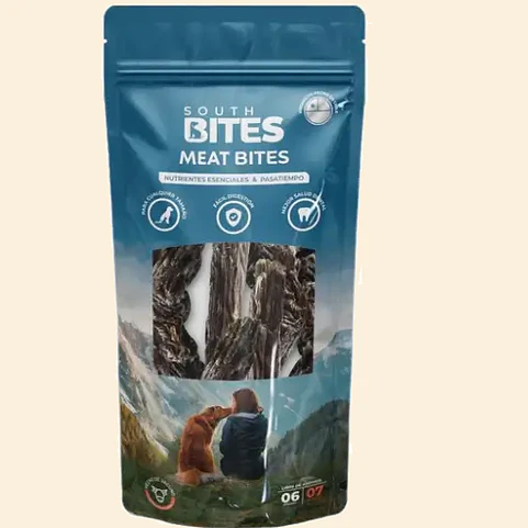 Snack Natural para Perros South Bites Meat Bites Esófago de Vacuno 7 cm 1