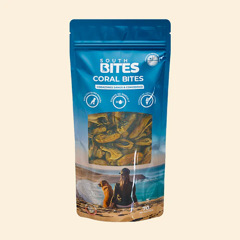 Snack Natural para Perros South Bites Coral Bites Choritos Orgánicos 100 g 1
