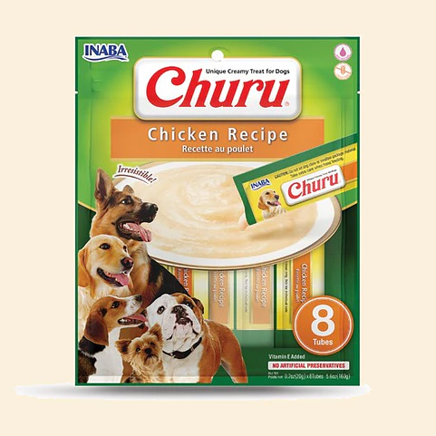CHURU PARA PERROS SABOR POLLO 8 tubitos 1