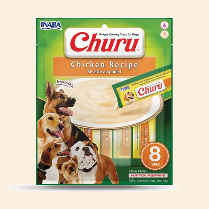 CHURU PARA PERROS SABOR POLLO 8 tubitos 1