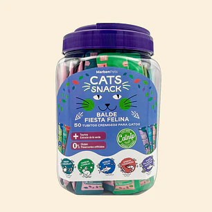 BALDE FIESTA FELINA - Cremosos Cats Snack 50 tubitos
