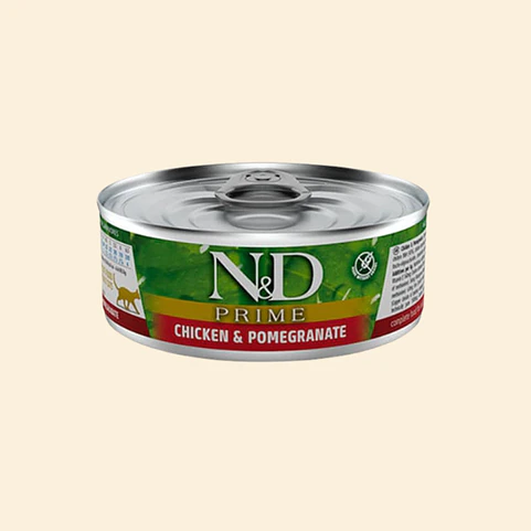 N&D Prime Gato Pollo y Granada Lata 80 g 1