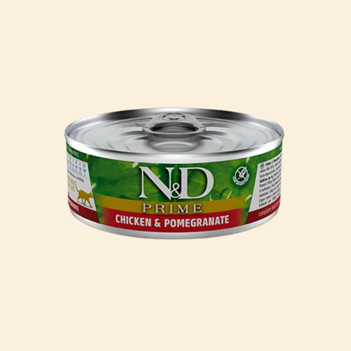 N&D Prime Gato Pollo y Granada Lata 80 g 1