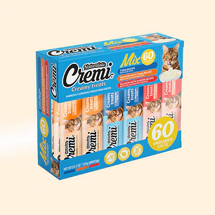 Naturalistic Cremi Box Sea Food 60 Unidades | Snack Cremoso para Gatos