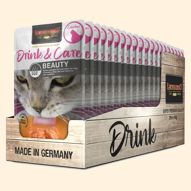 Leonardo Drink & Care Beauty Chicken 40 g | Bebida Complementaria para Gatos 2