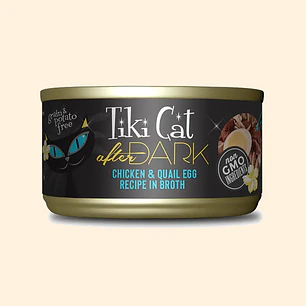 Tiki Cat After Dark Chicken & Quail Egg Recipe in Broth | Alimento Húmedo Premium para Gatos