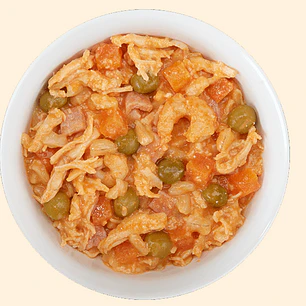 Tiki Dog Taste of the World Chicken & Shrimp Paella Recipe | Alimento Húmedo para Perros