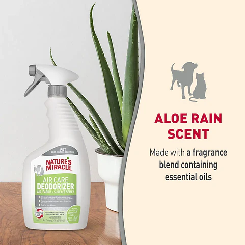 Nature's Miracle Air Care Deodorizer Aloe Rain Spray | Eliminador de Olores para Mascotas 709 ml 3
