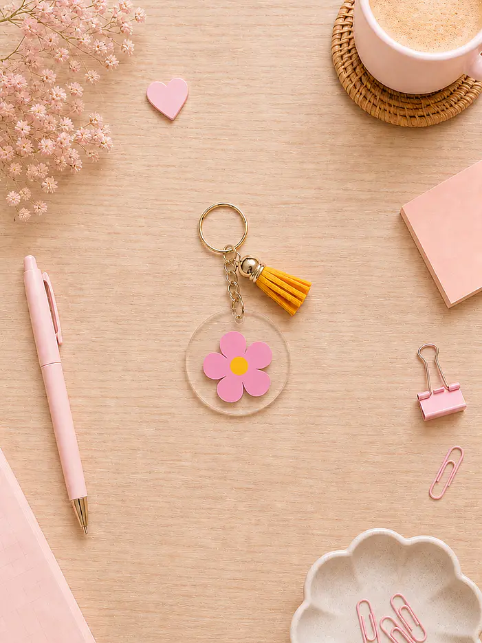 Porta Chaves Flor Rosa 1