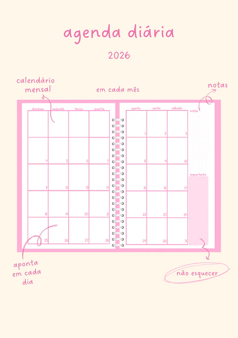 Agenda Diária - Aurora✨