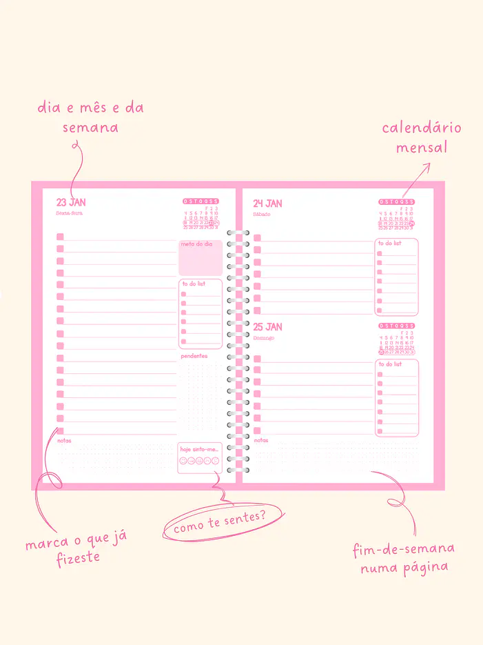 Agenda  Diária - Mel ✨ 4