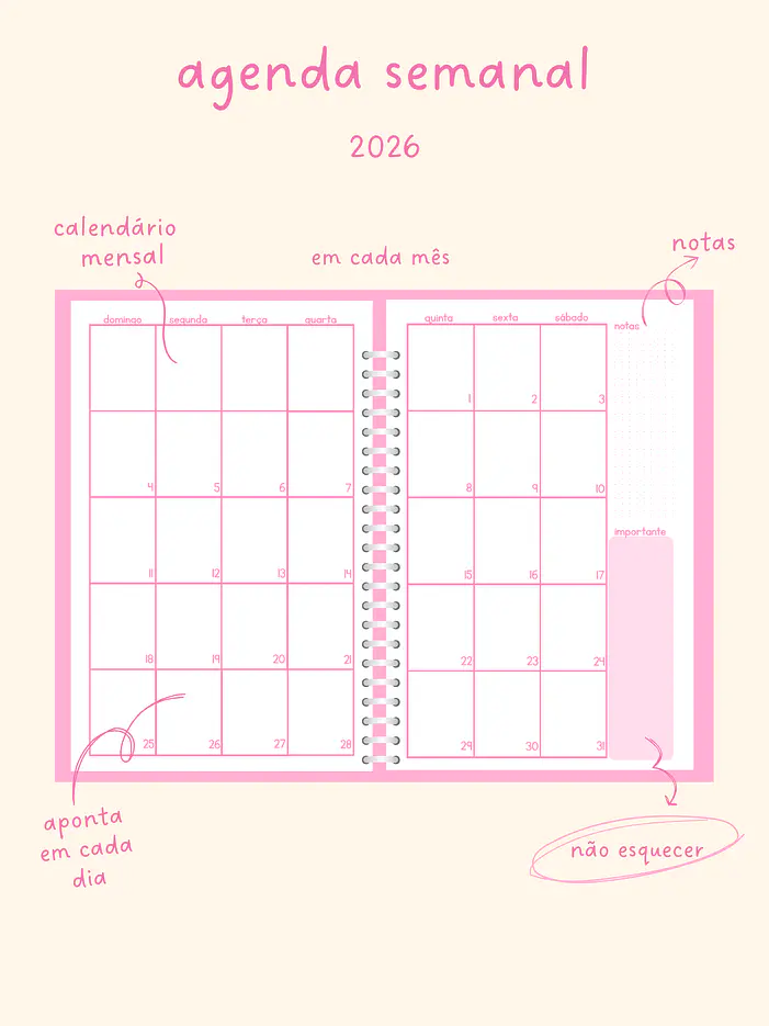 Agenda Semanal - Luna ✨ 2