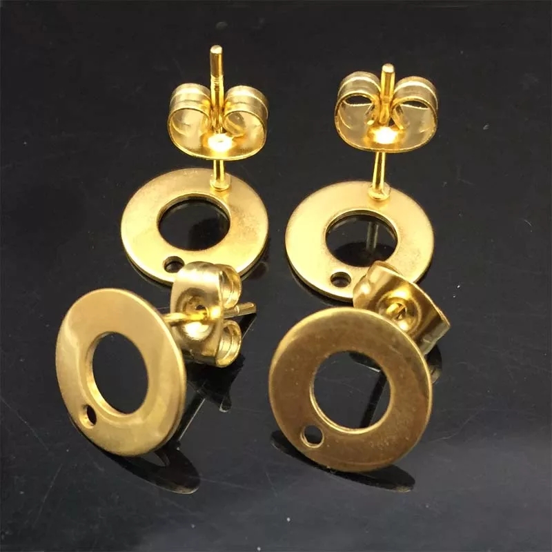 Topes acero par dorado