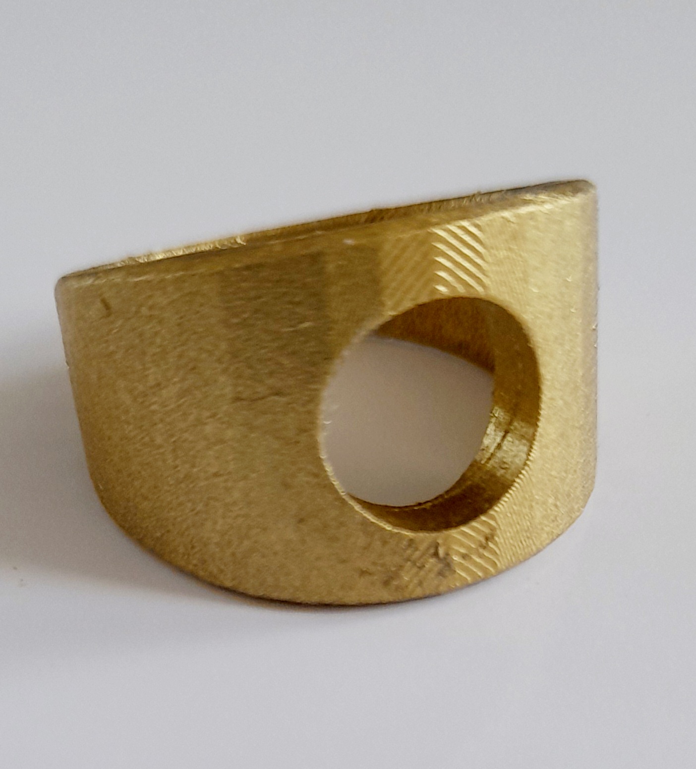 Anillo Sello Círculo Circón Pequeño