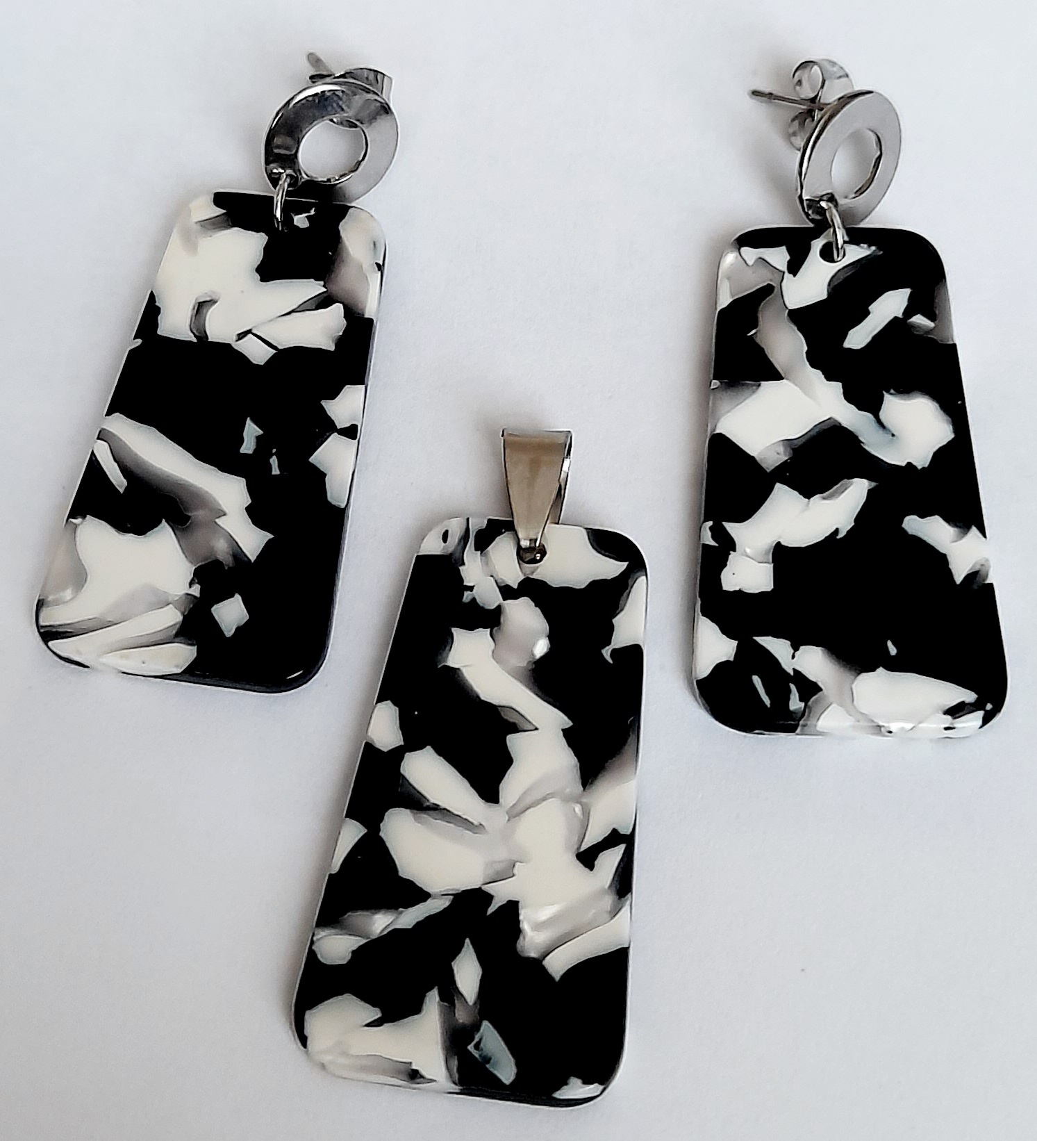 Conjunto resina marmolada