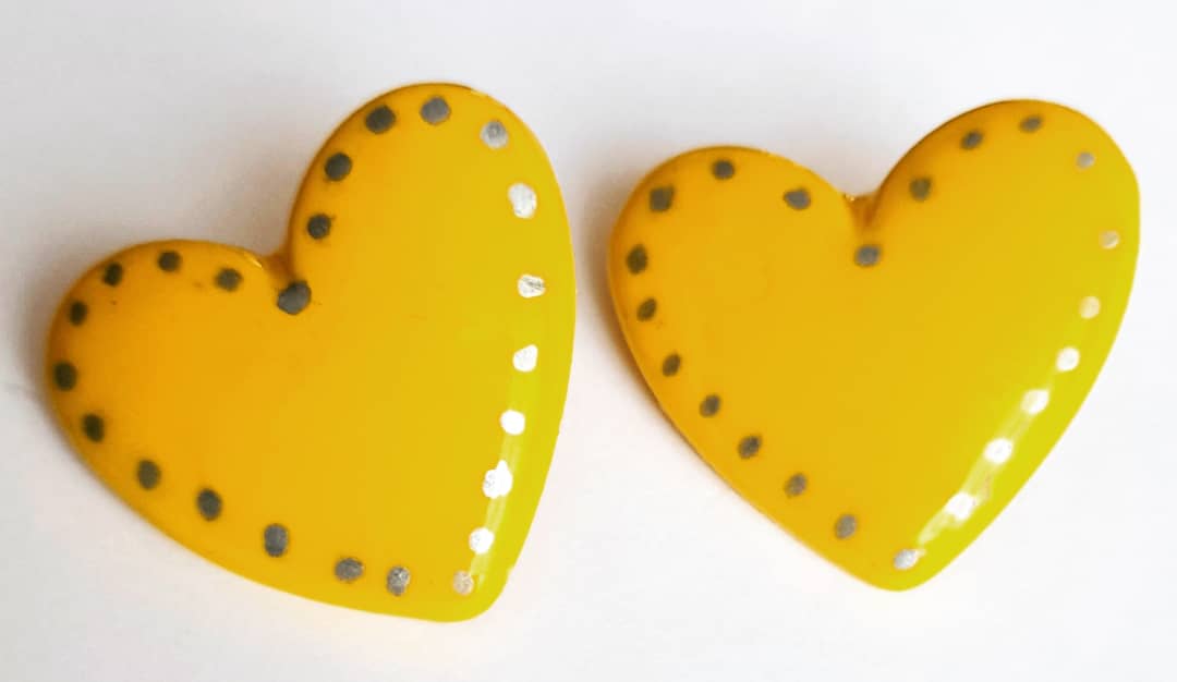 Aros corazón puntos