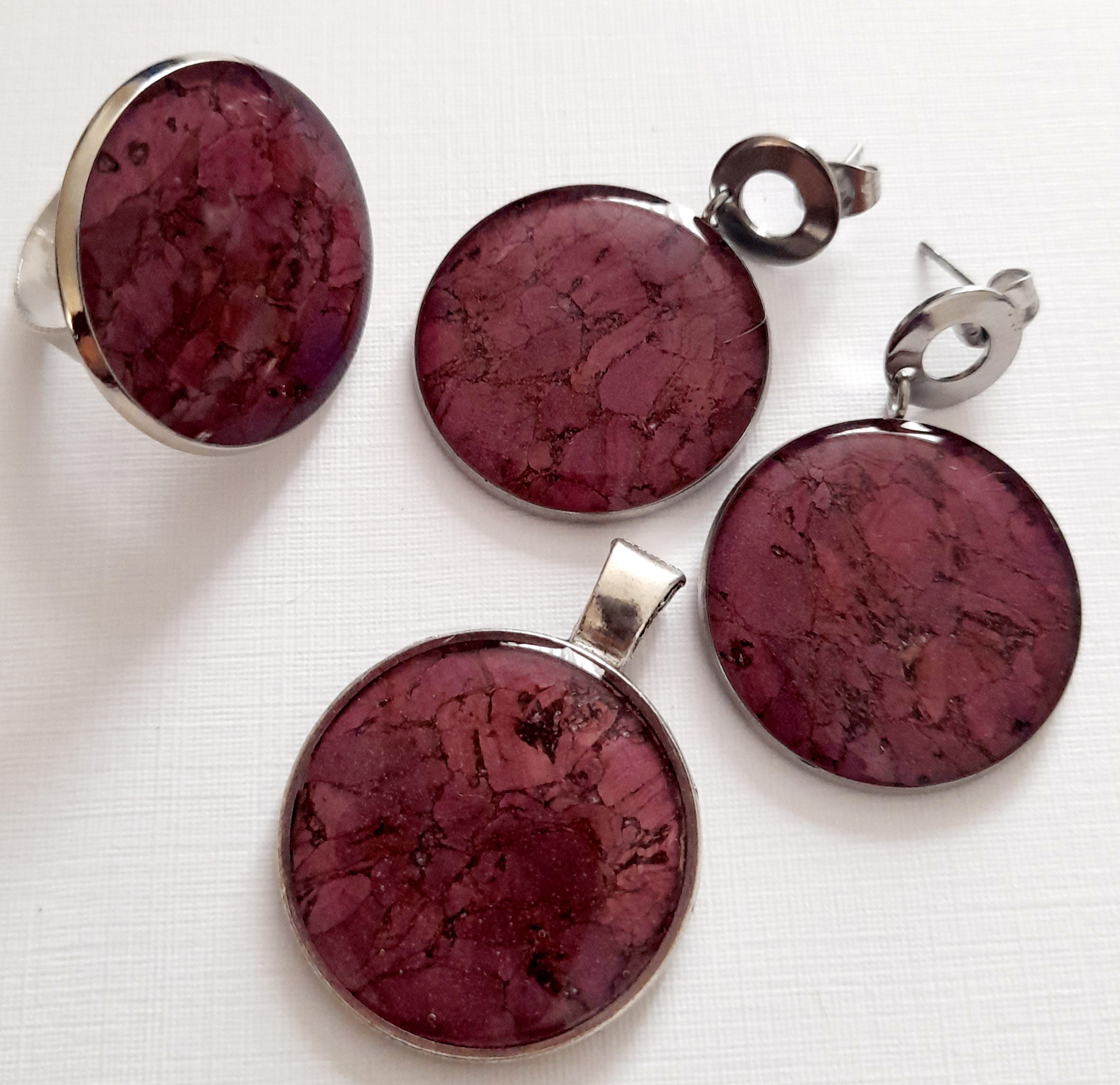 Conjunto corcho resina