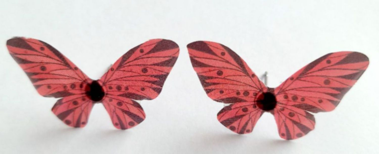 Aros mariposas resina