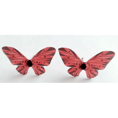 Aros mariposas resina  