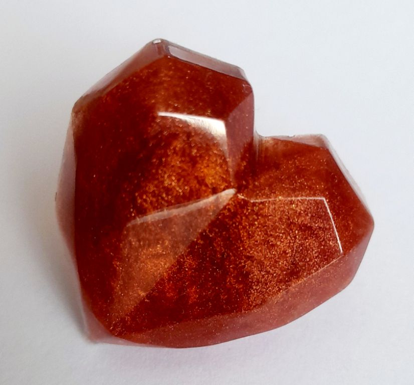 Anillo corazón geométrico