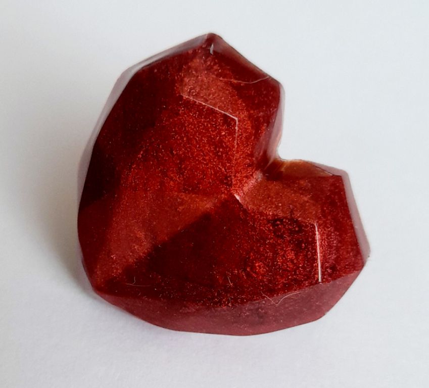 Anillo corazón geométrico