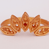 ANILLO RESINA DORADO 3D