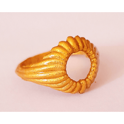 anillo resina 3d dorado o plateado