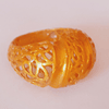 anillo resina 3d calado en dorado o plateado