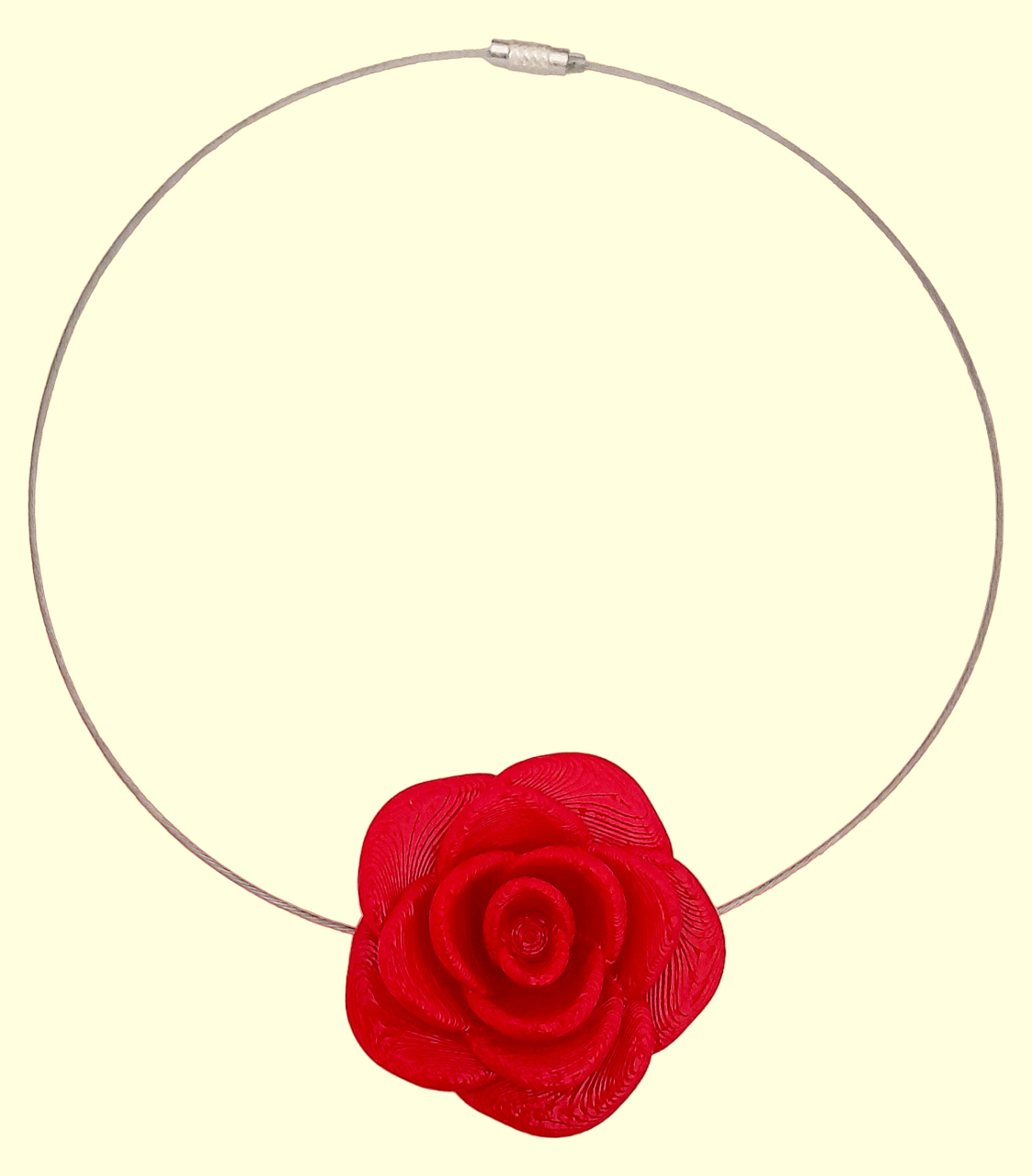 Collar Rosa 3d