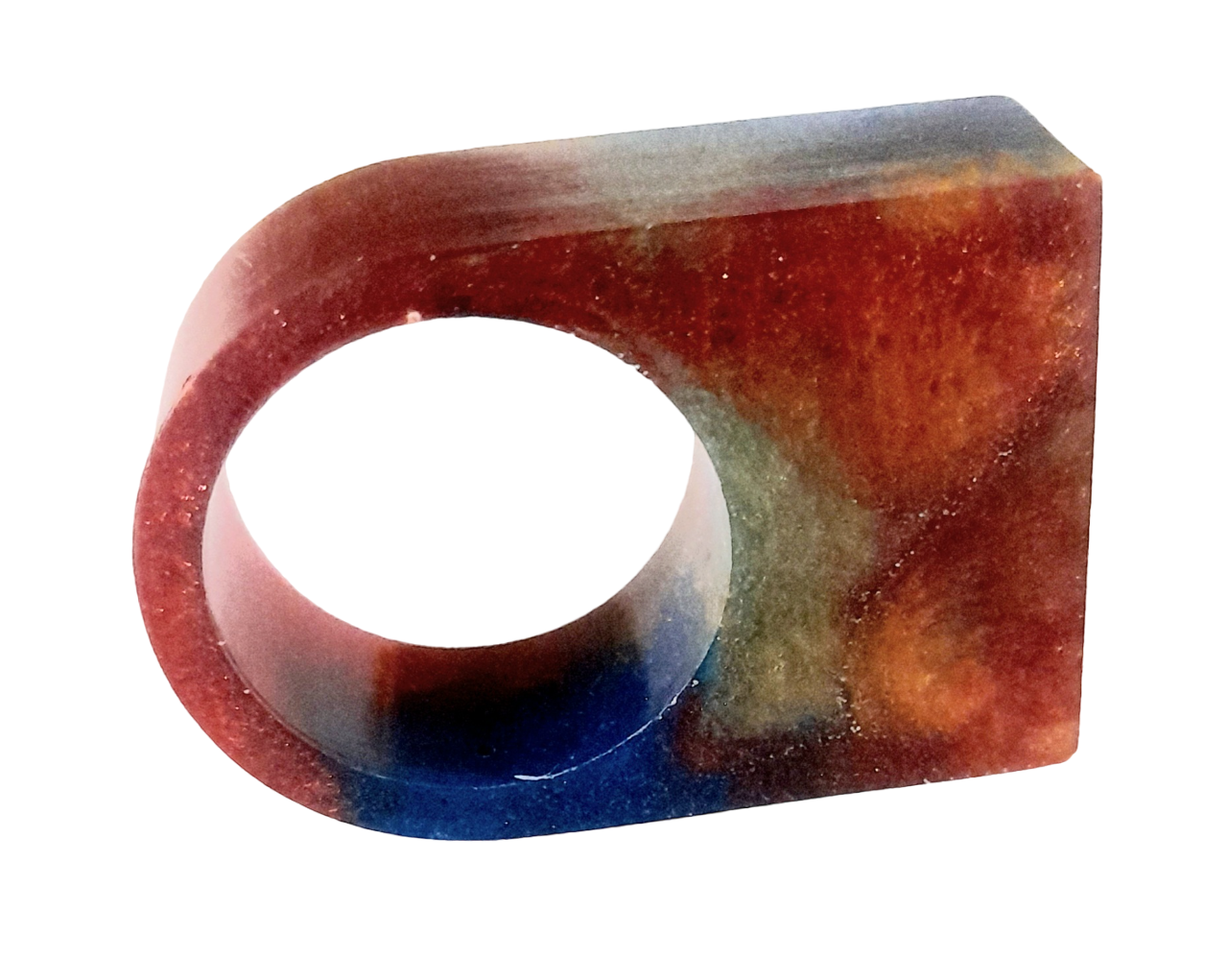 ANILLO CUADRADO MARMOLEADO